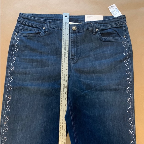 Embellished Blue Denim Capris - Picture 8 of 14